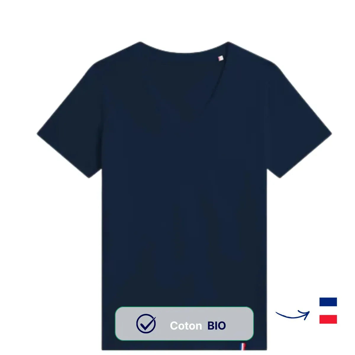 T shirt femme col V | Marine