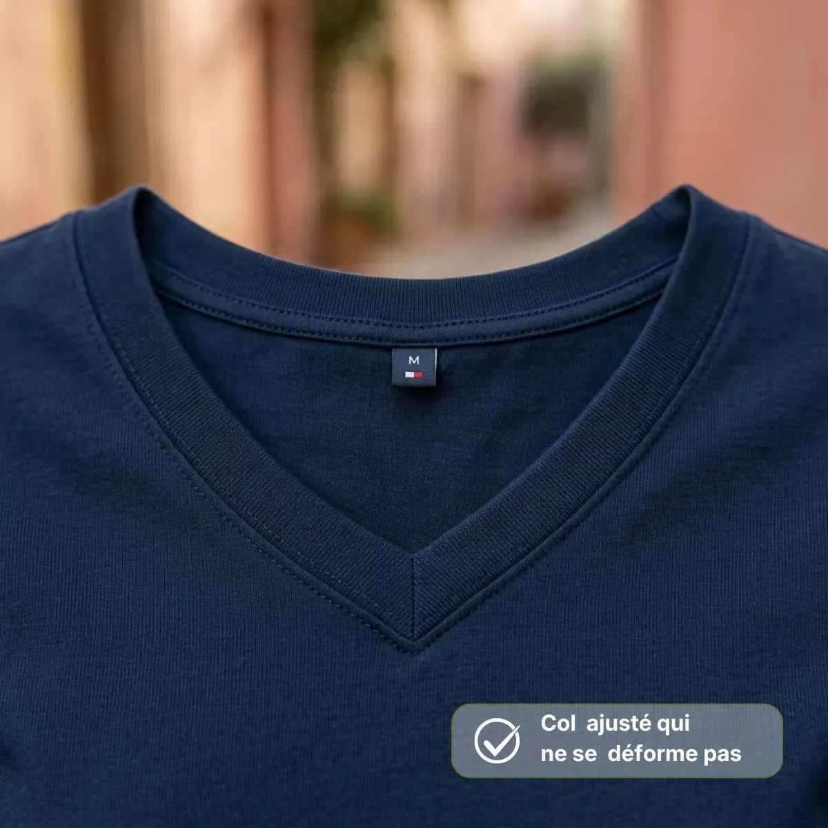 T shirt femme col V | Marine