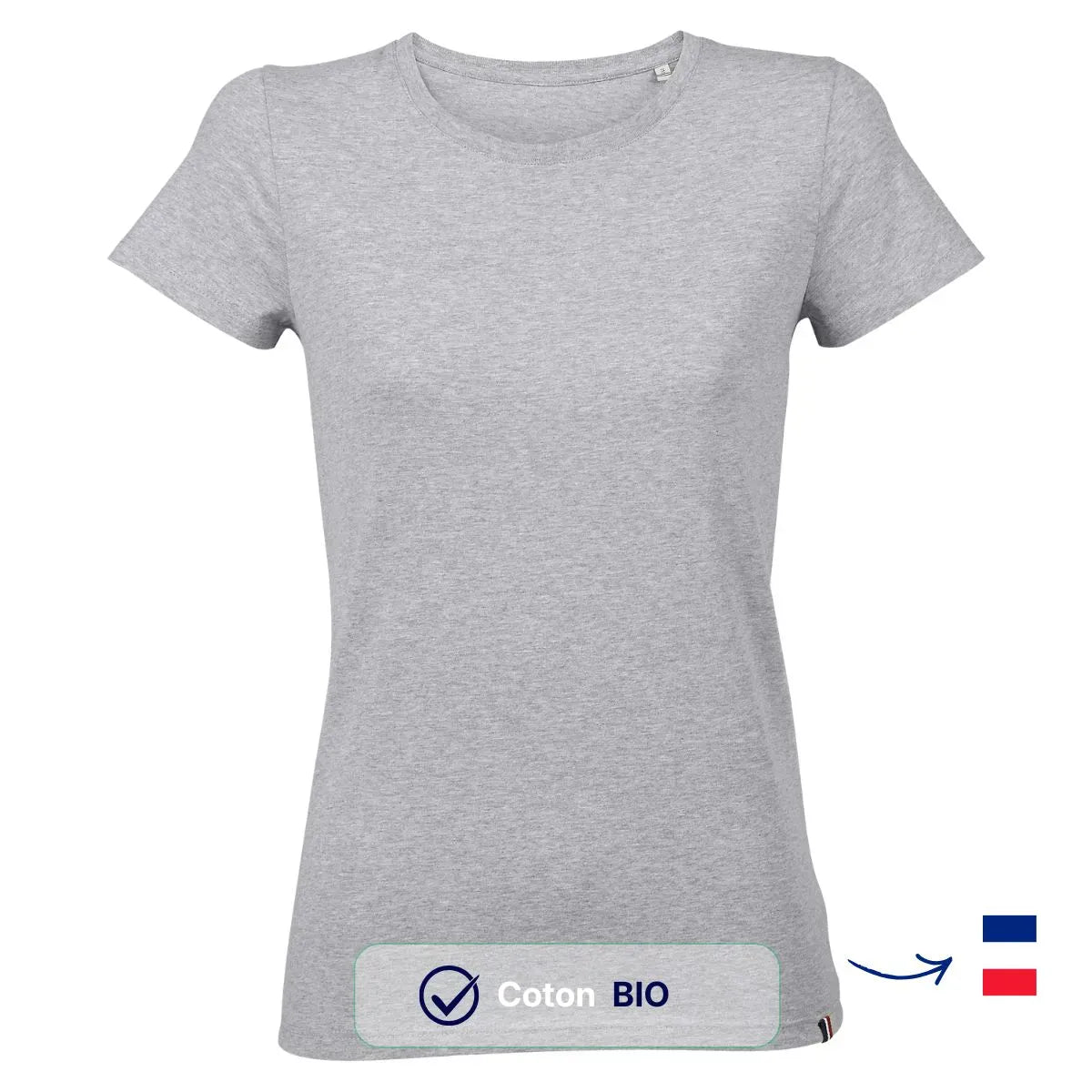 T-shirt femme gris - t-shirt femme