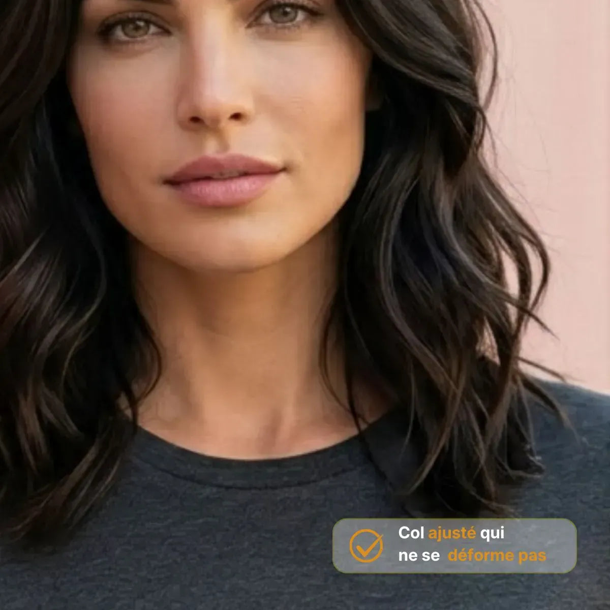 T-shirt femme gris chiné | BULLES DE JOIE