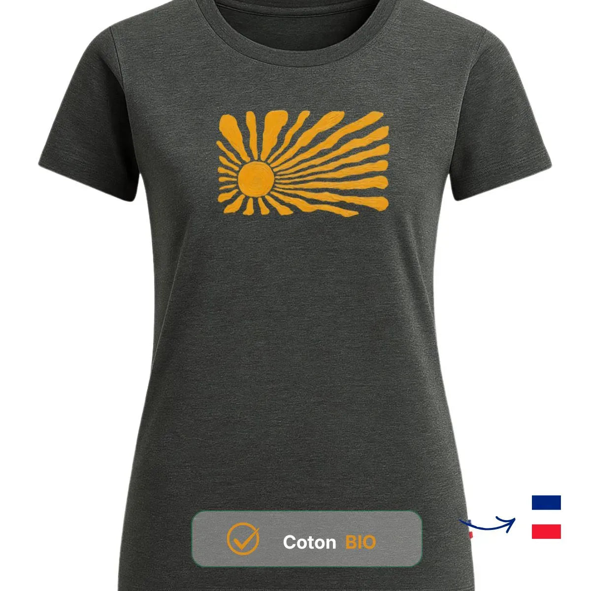 T-shirt femme gris chiné | LEVANT