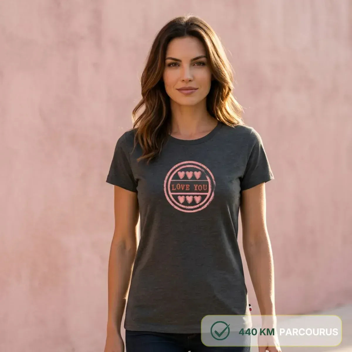 T-shirt femme gris chiné | LOVE YOU