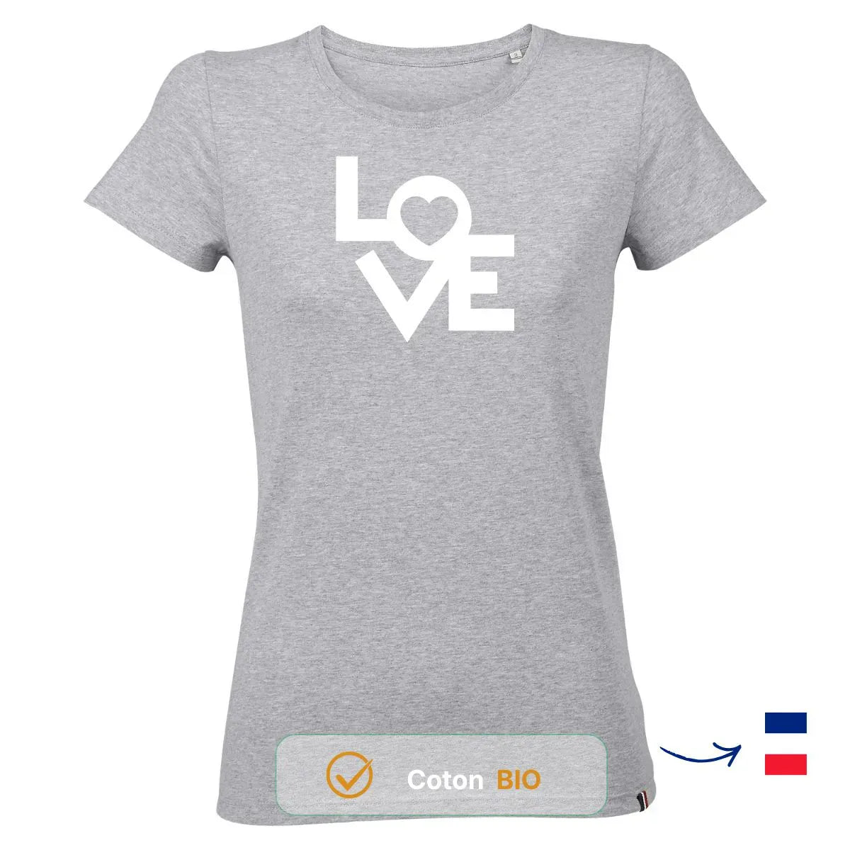T-shirt femme gris | LOVE
