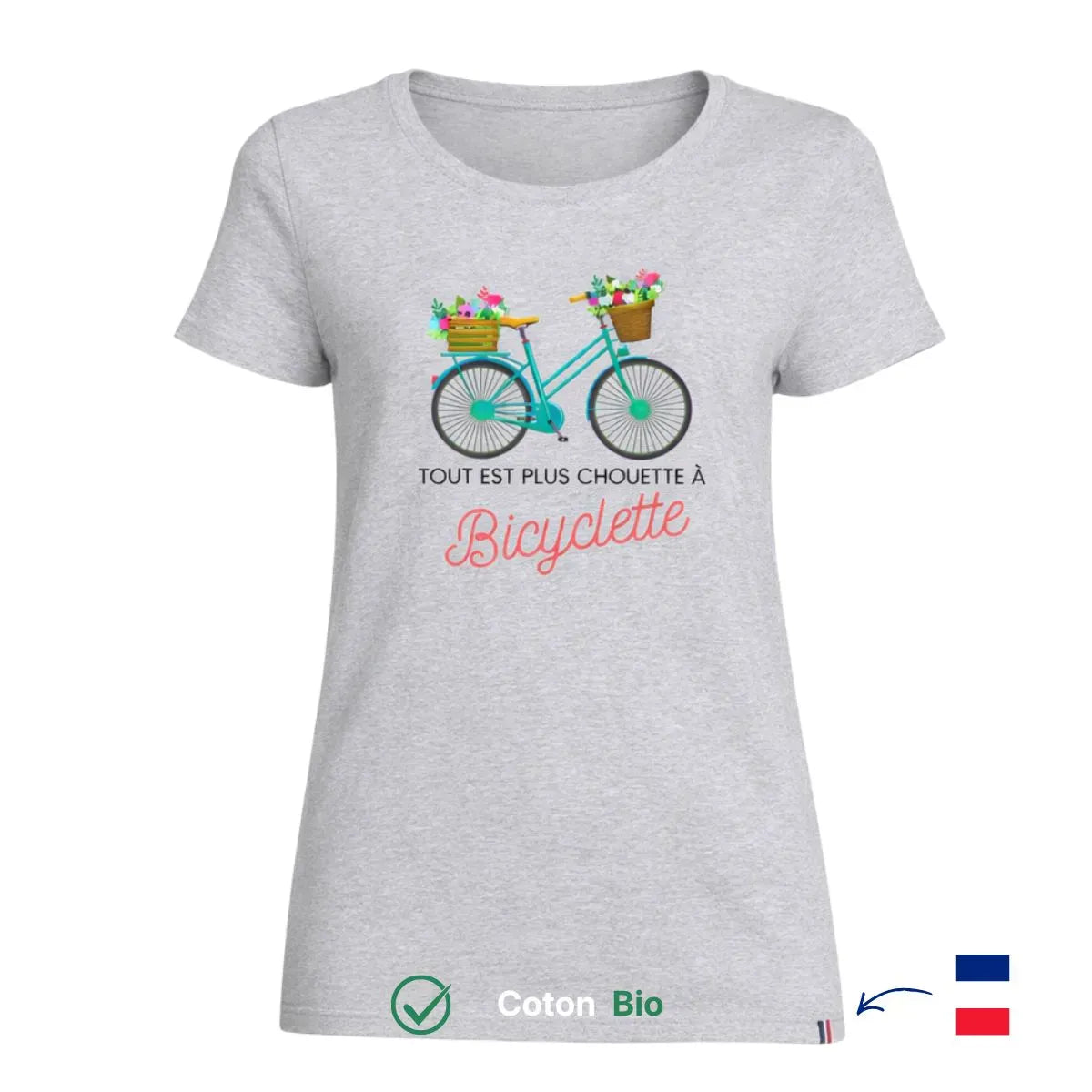 T-shirt femme gris | Tout est plus chouette