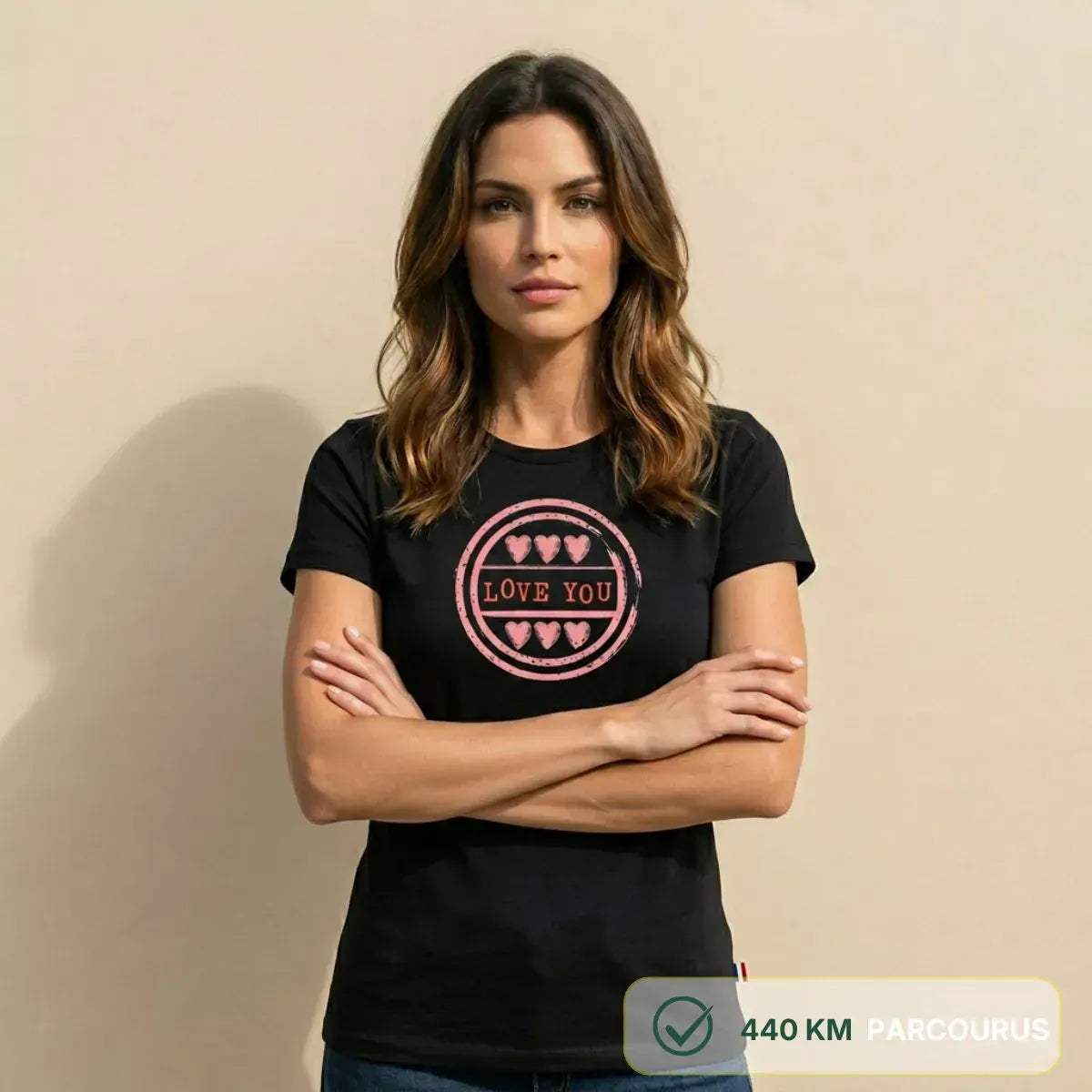 T-shirt femme noir | LOVE YOU