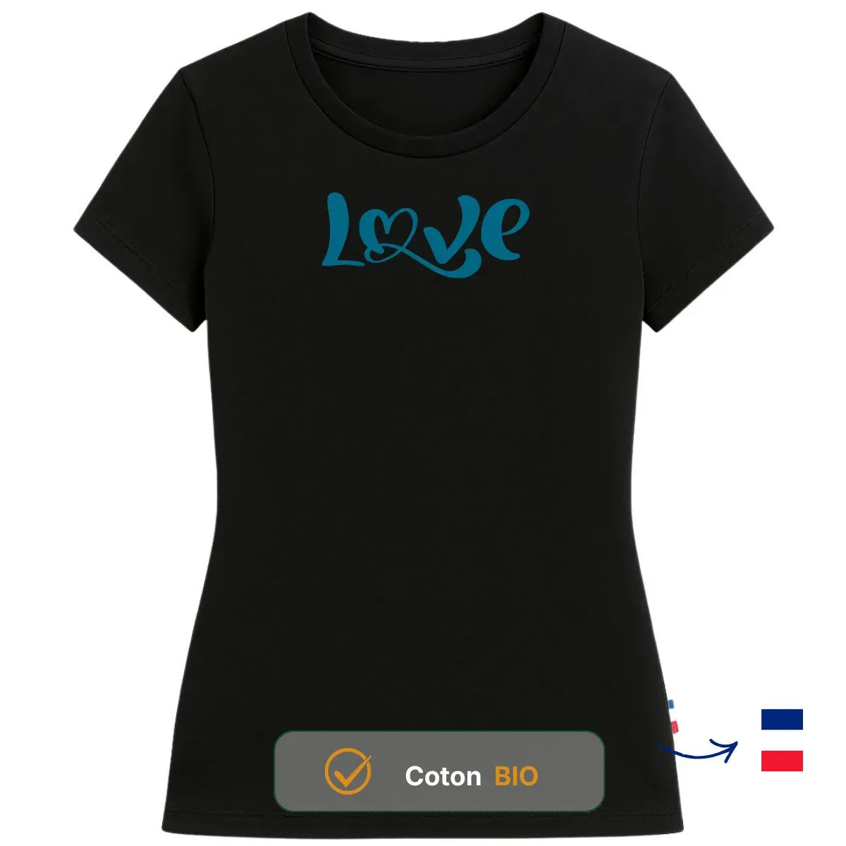 T-shirt femme noir | LOVER