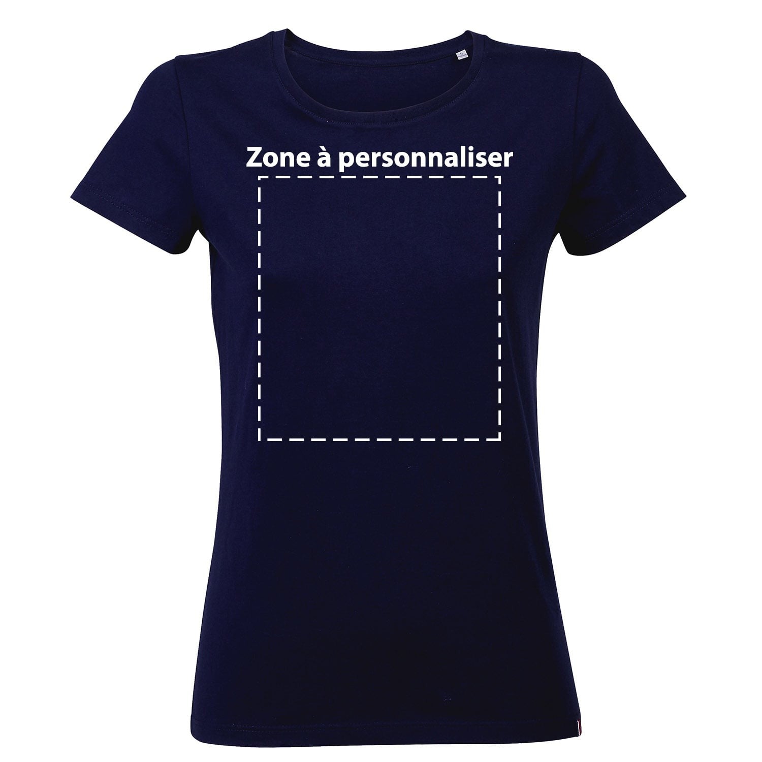 T-shirt femme personnalisé bleu marine