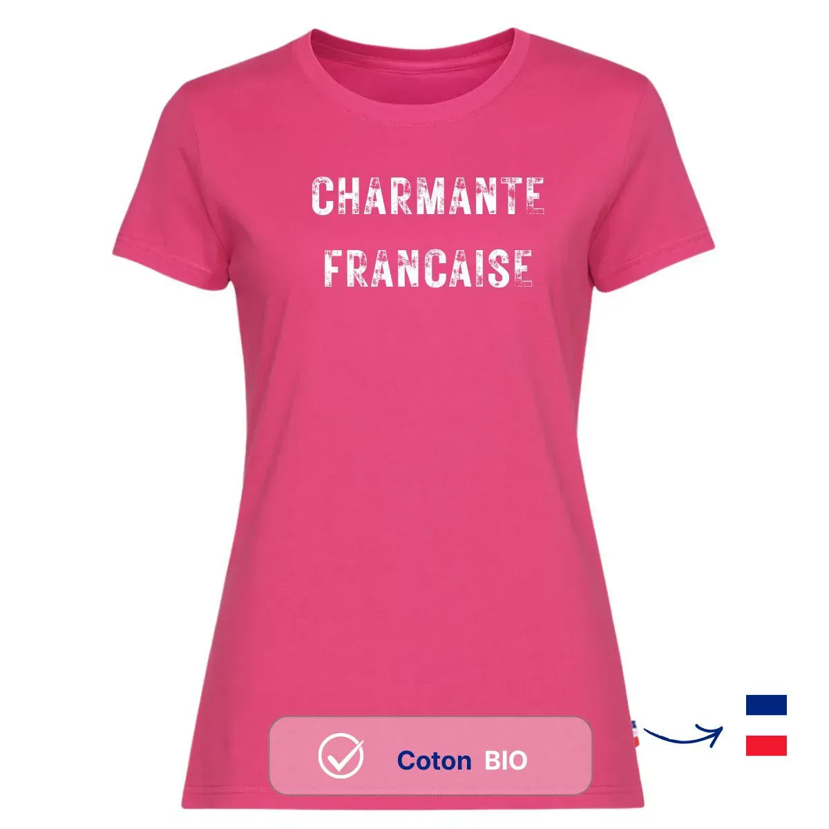 T-shirt femme rose | CHARMANTE FRANÇAISE