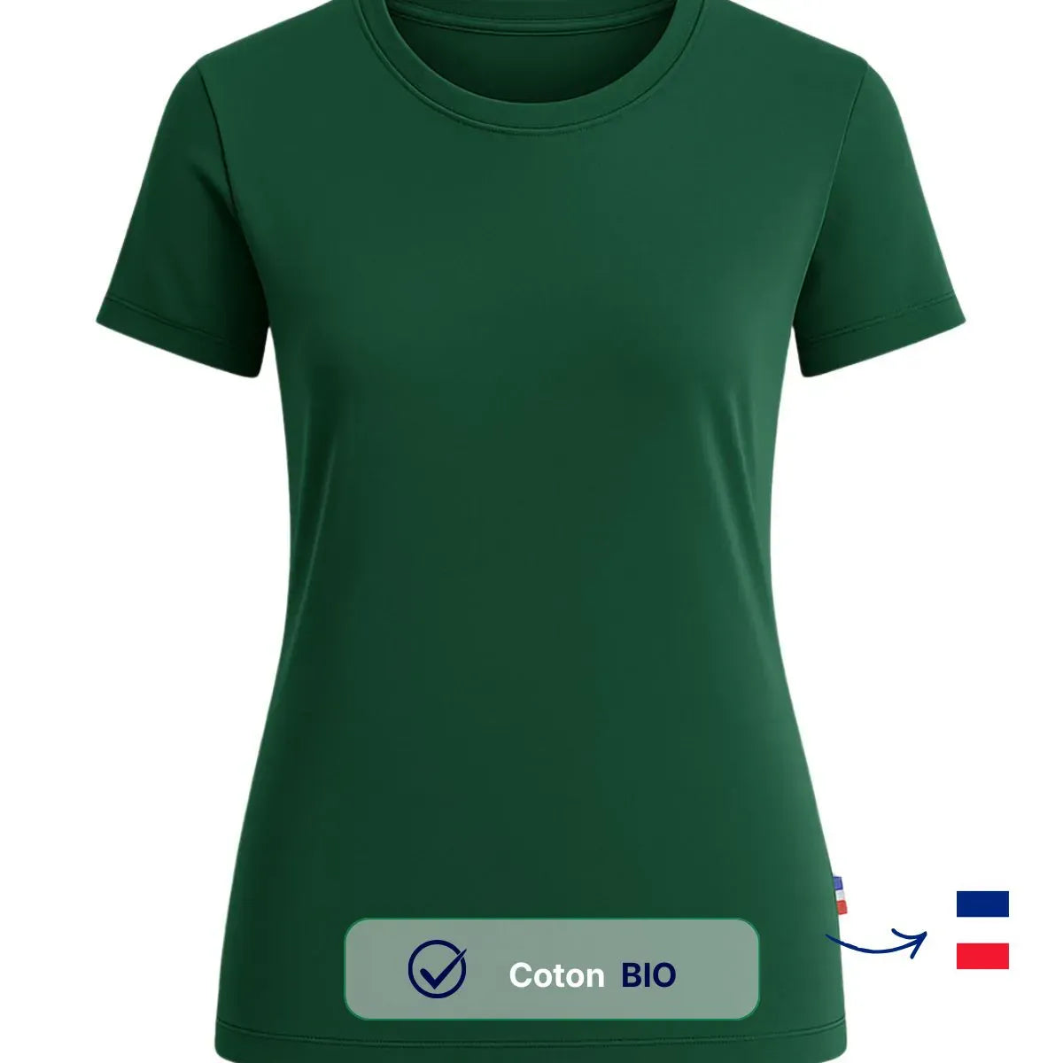 T-shirt femme vert | coton bio