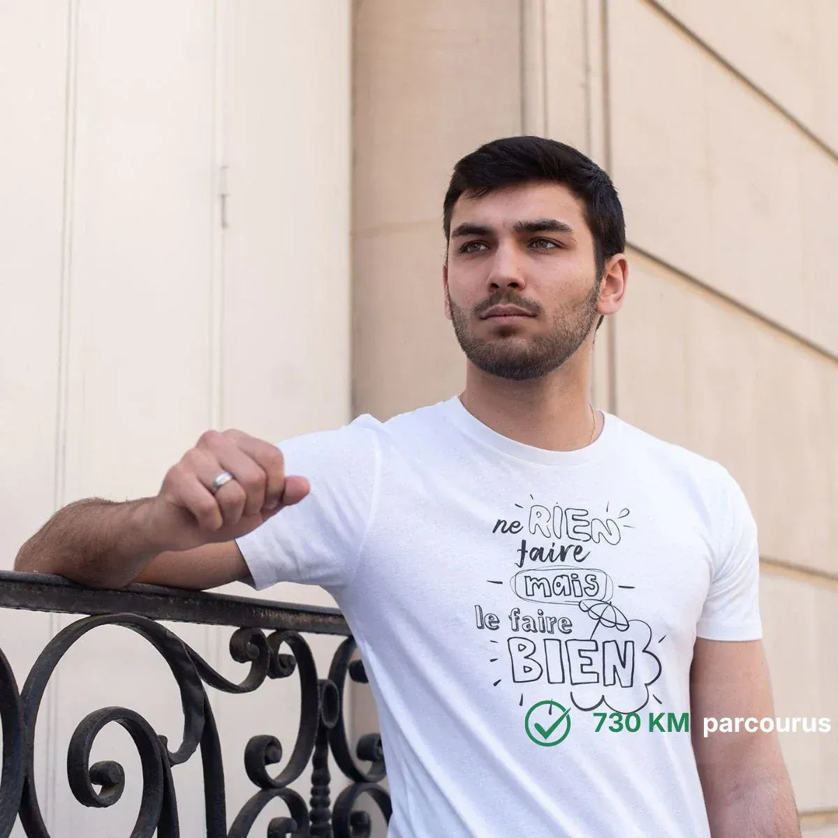 T-shirt homme blanc | ’Ne rien faire mais le faire bien’