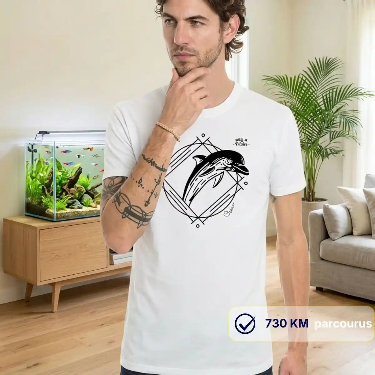 T-shirt Homme blanc | Dauphin