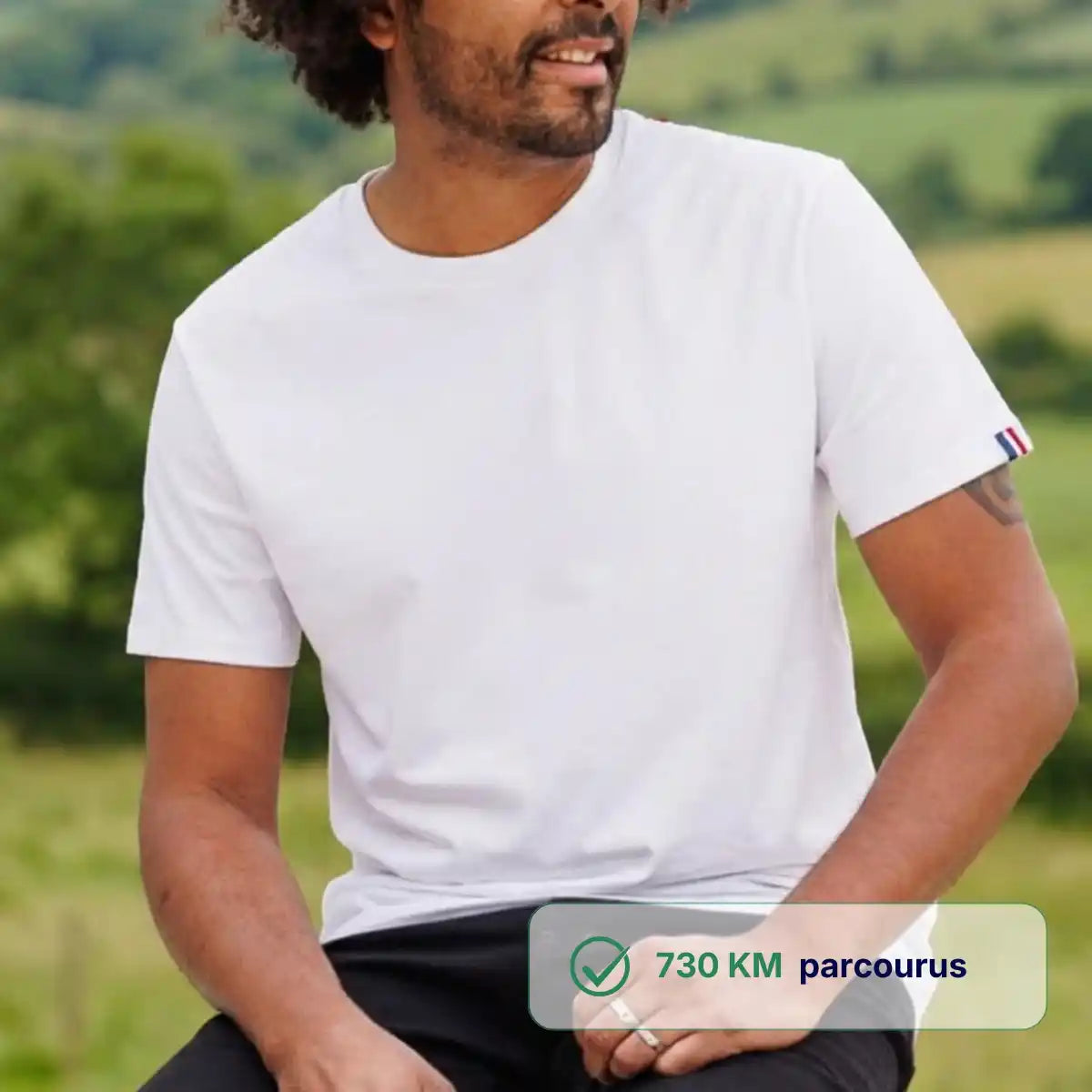 T-shirt homme blanc | Made In France - T-shirt homme