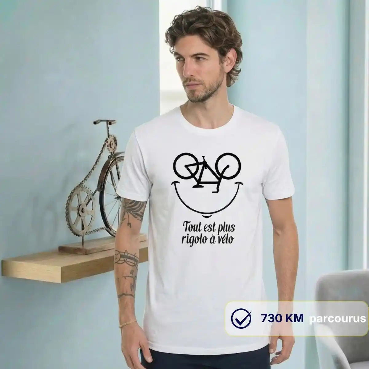 T-shirt Homme blanc | Tout est plus rigolo