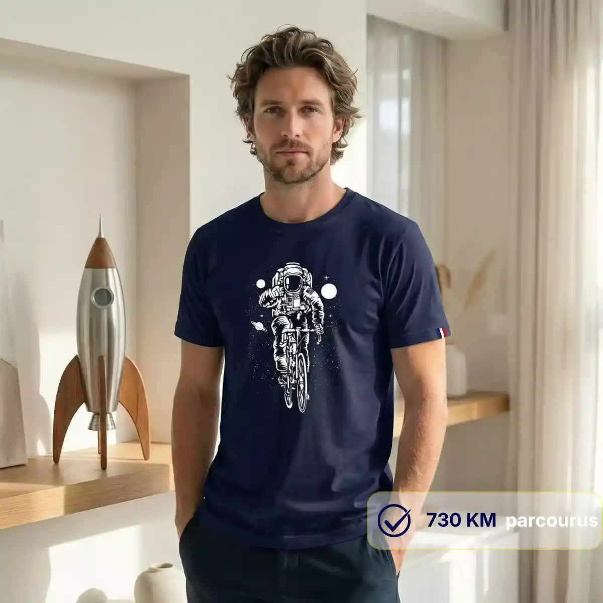 T-shirt Homme bleu | Astronaute