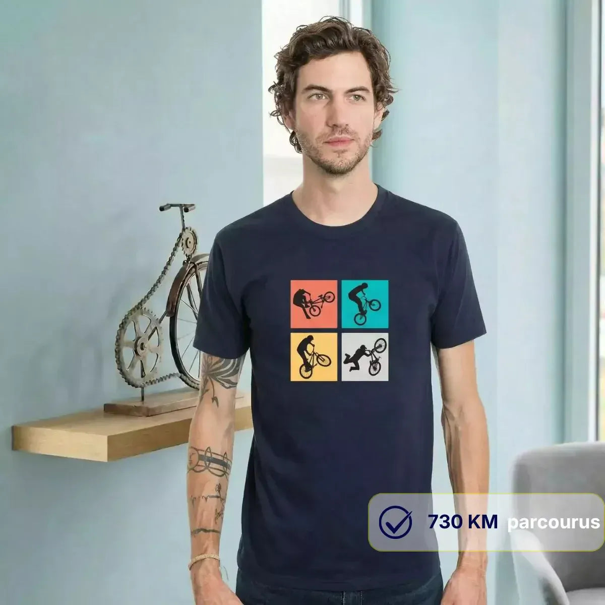 T-shirt Homme bleu | BMX