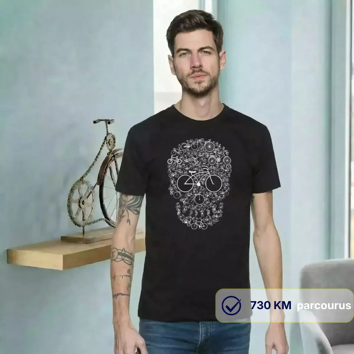 T-shirt Homme bleu | Dia de los muertos