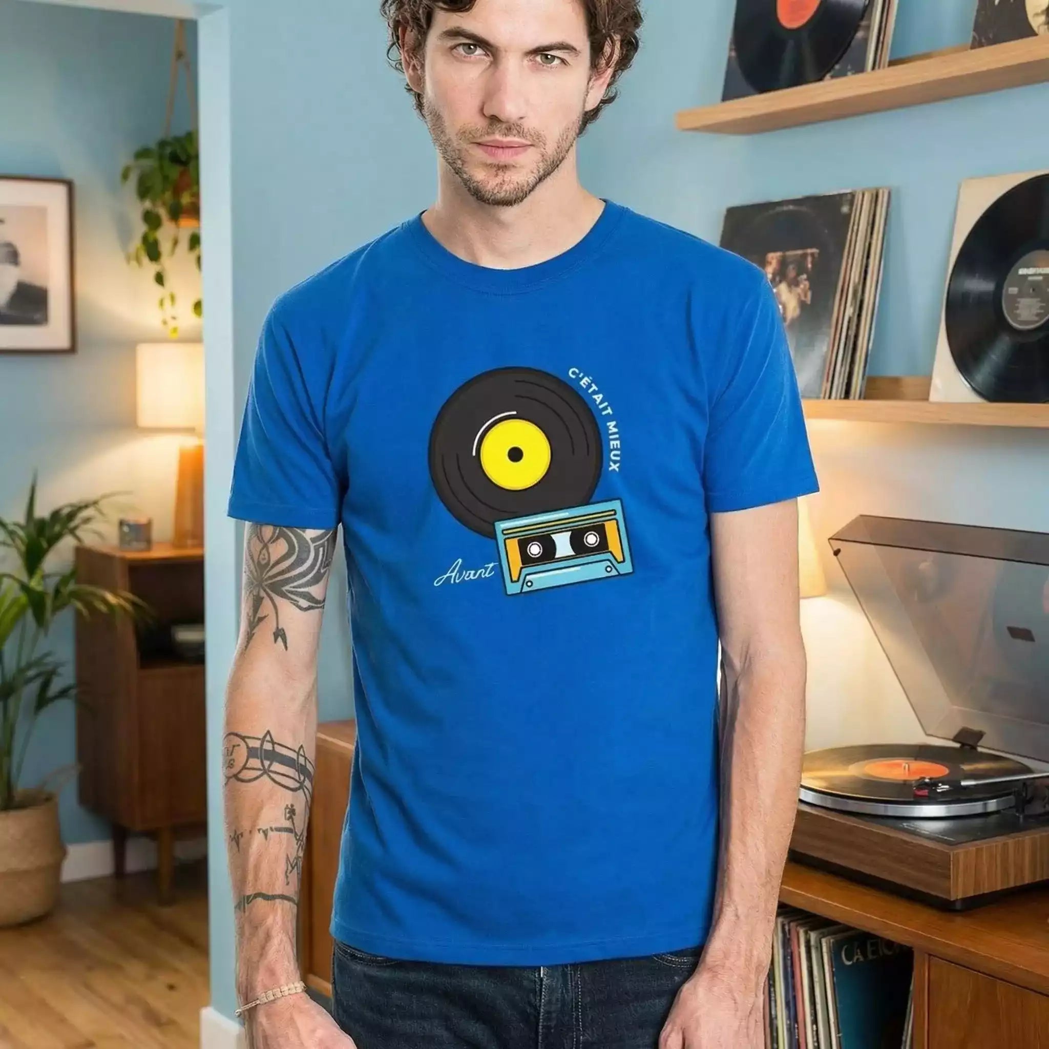 T-shirt Homme bleu roi | C’était mieux