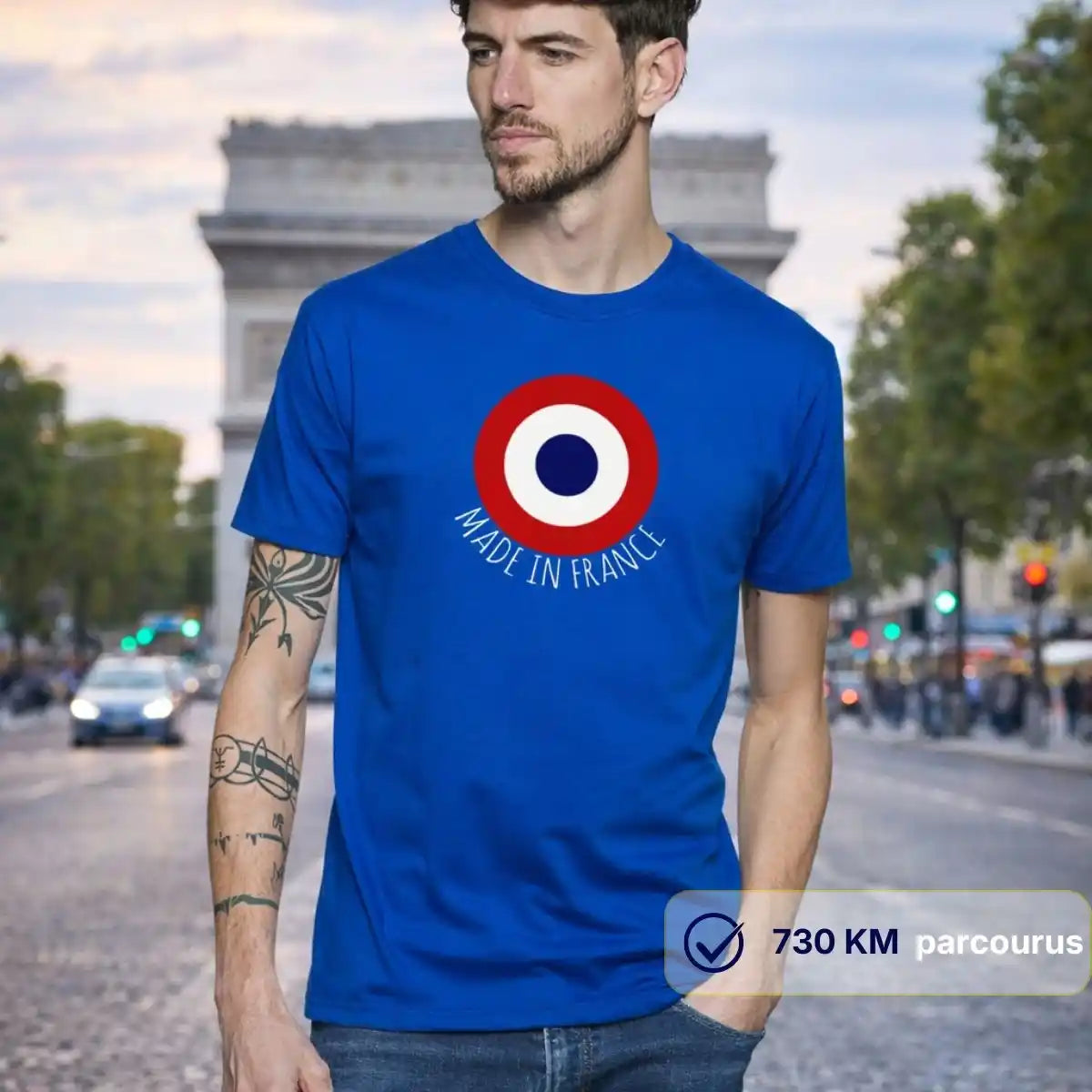 T-shirt Homme bleu roi | La cocarde