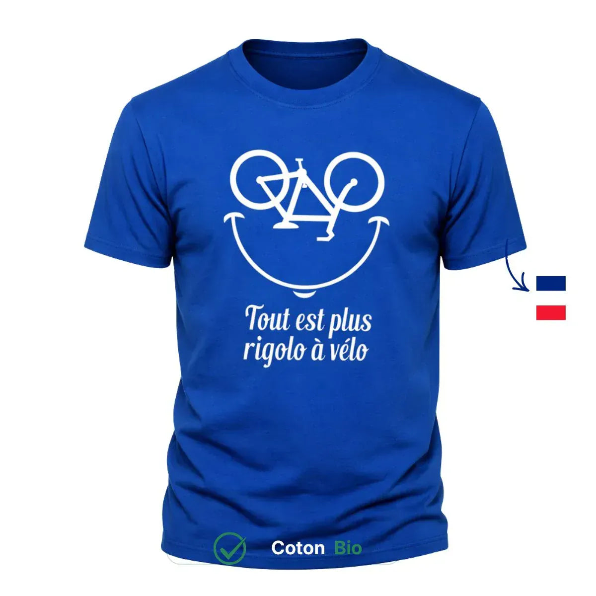 T-shirt Homme bleu roi | Tout est plus rigolo