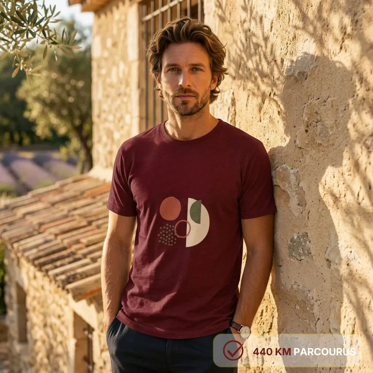T-shirt Homme Bordeaux | TERRA