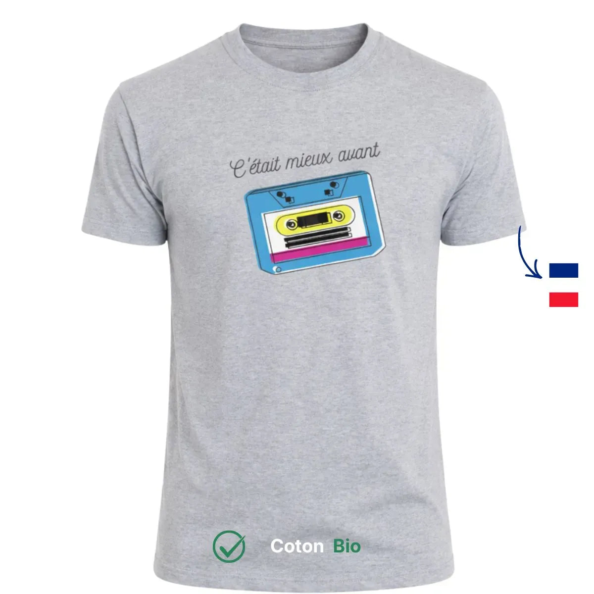 T-shirt Homme gris | C’était mieux avant LA K7