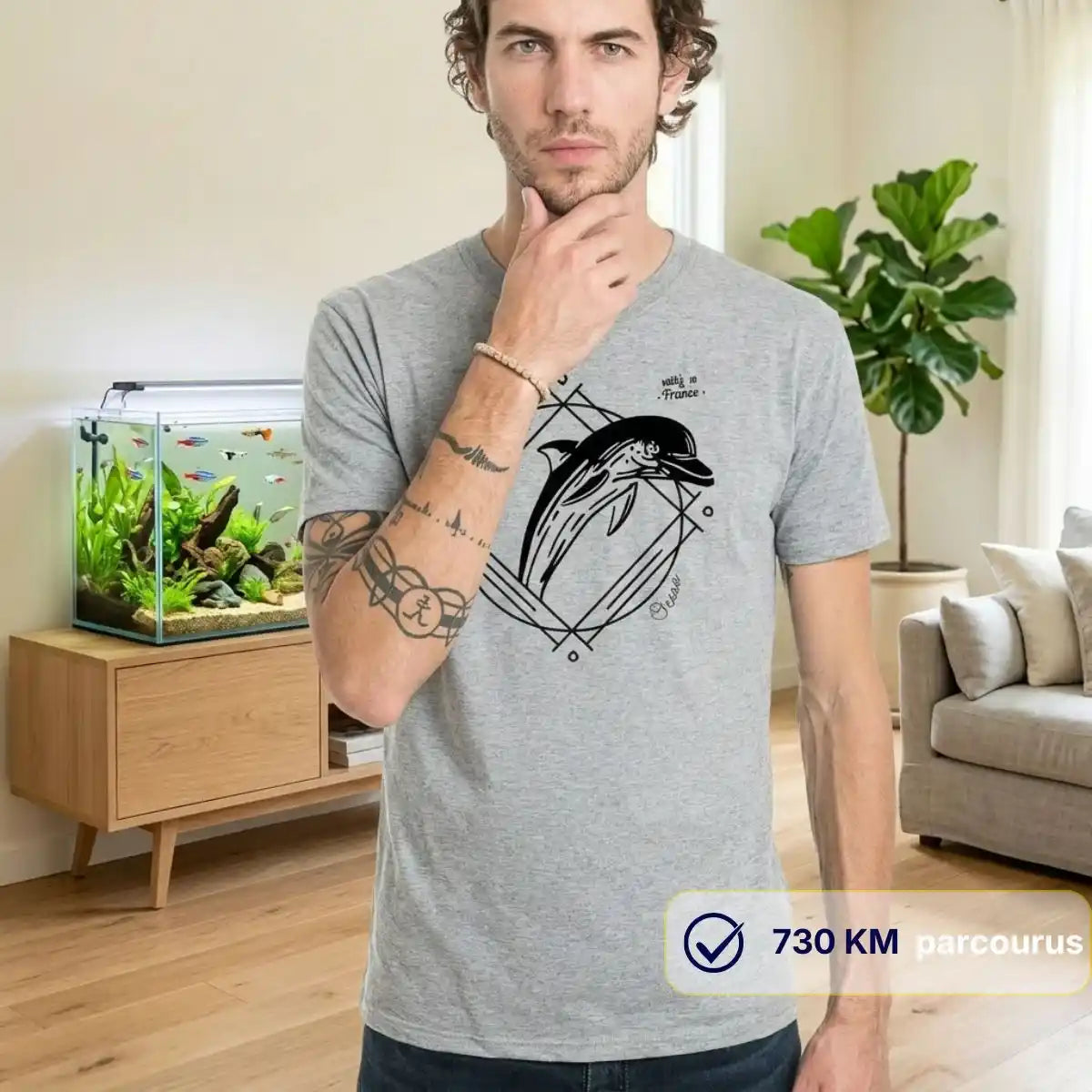 T-shirt Homme gris | Dauphin