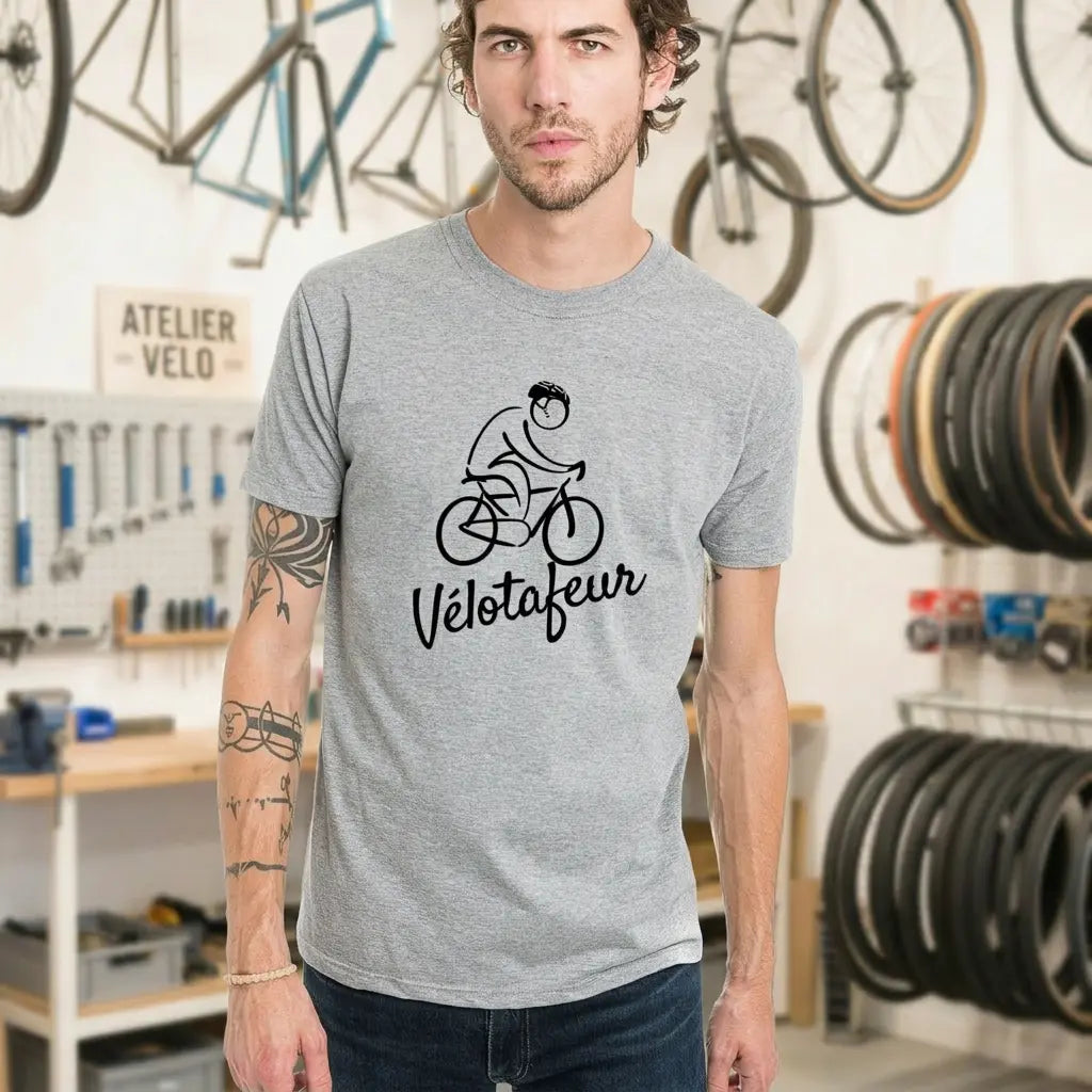 T-shirt Homme gris | Vélo ’Vélotafeur’