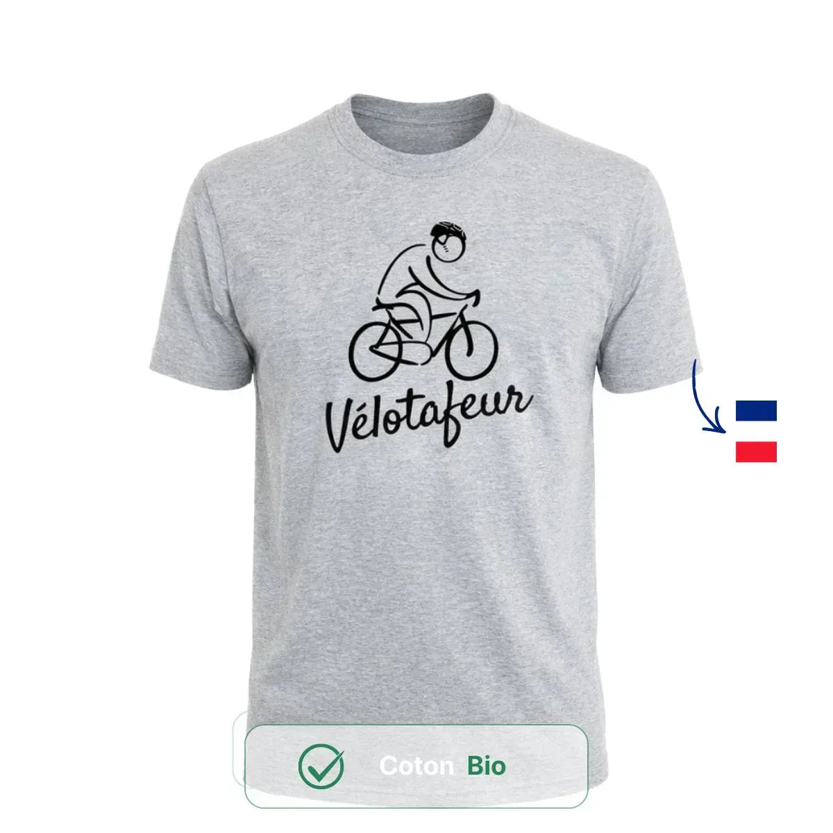 T-shirt Homme gris | Vélo ’Vélotafeur’