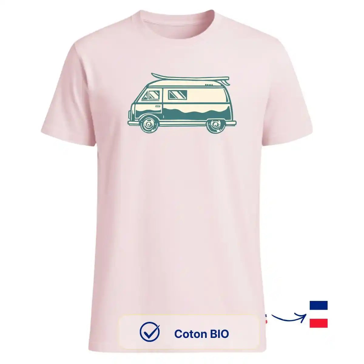 T-shirt Homme Rose clair | ROAD TRIP