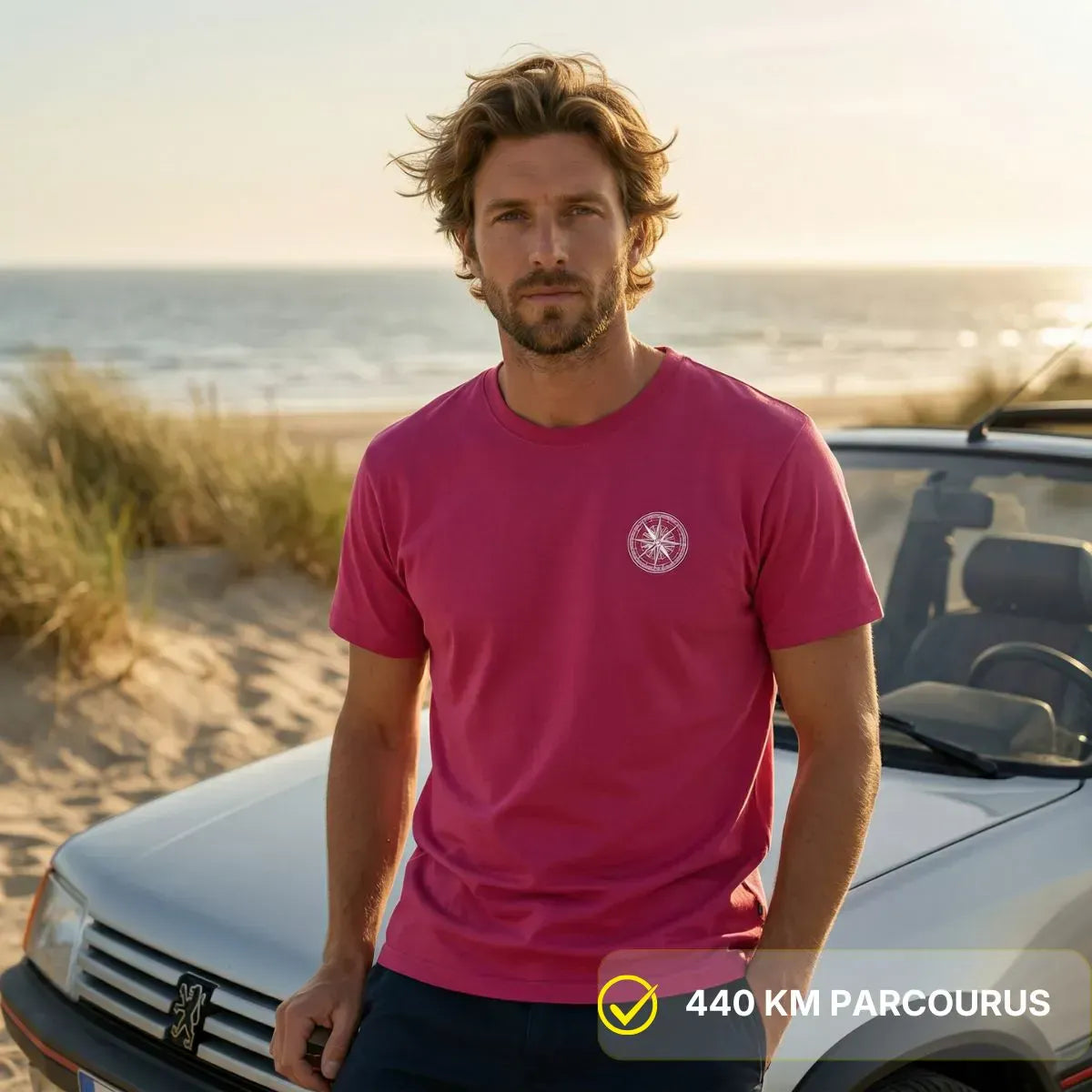 T-shirt Homme Rose Fuchsia | ROSE DES VENTS