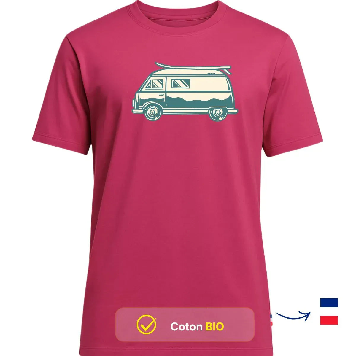 T-shirt Homme Rose Fuchsia | ROAD TRIP
