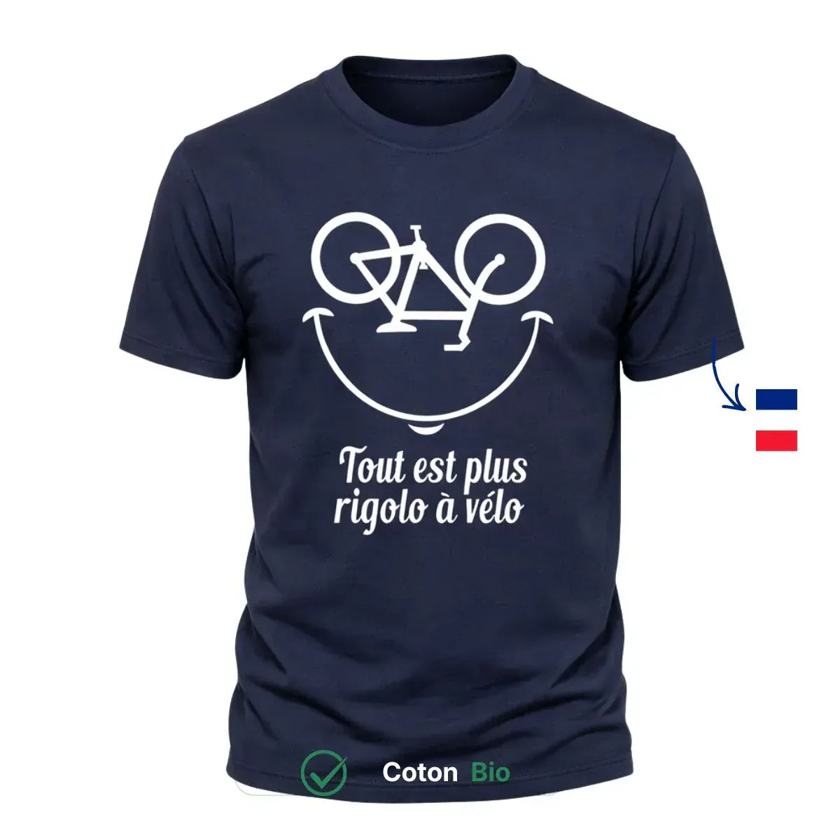 T-shirt Homme Vélo ’Tout est plus rigolo’