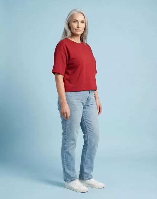 T shirt Oversize femme Rouge