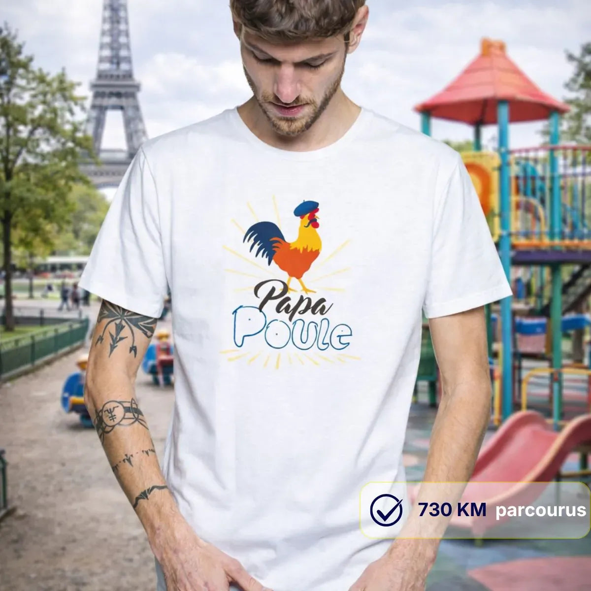 T-shirt blanc | Papa poule