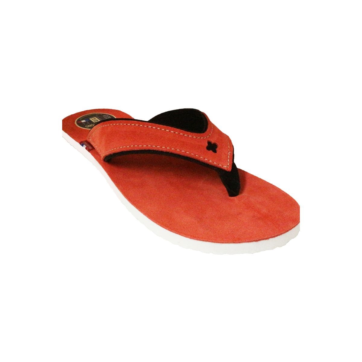 Tong corail en cuir Homme